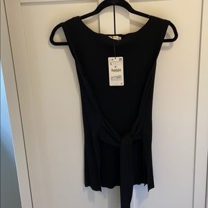 ZARA Knit Black Top